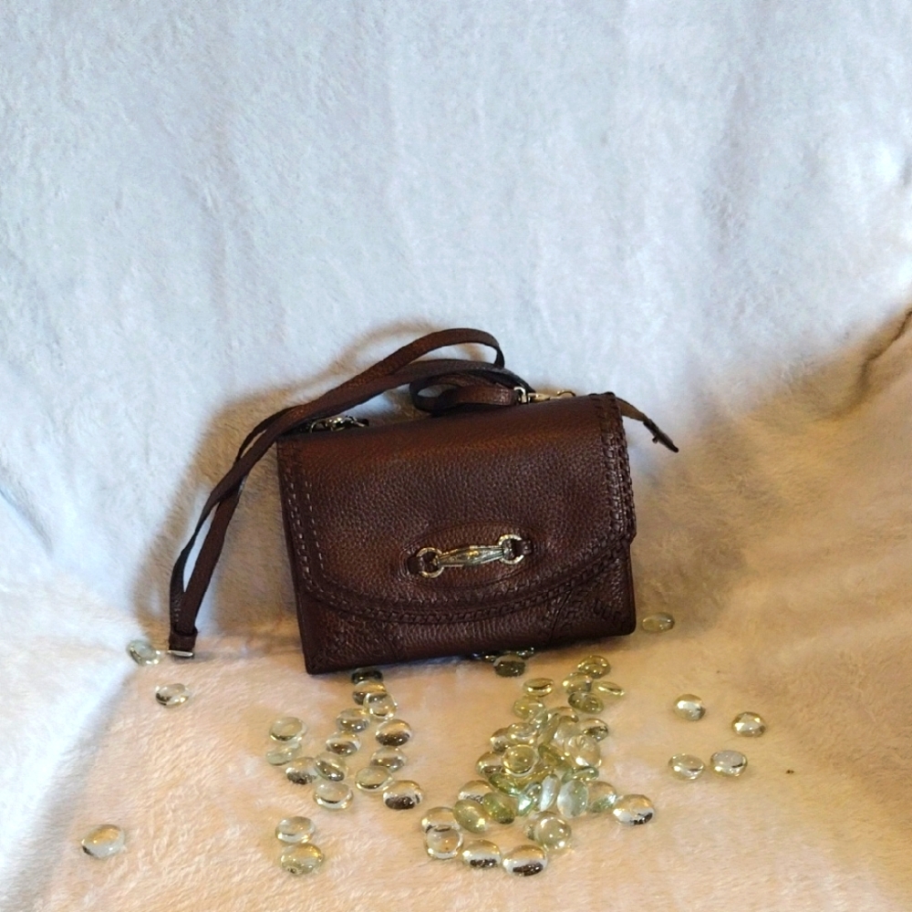 Brighton  Brown Leather Women's Crossbody Hand Bag